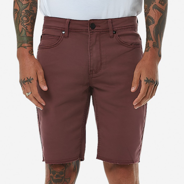 ezpz NOW DENIM SHORT - MERLOT