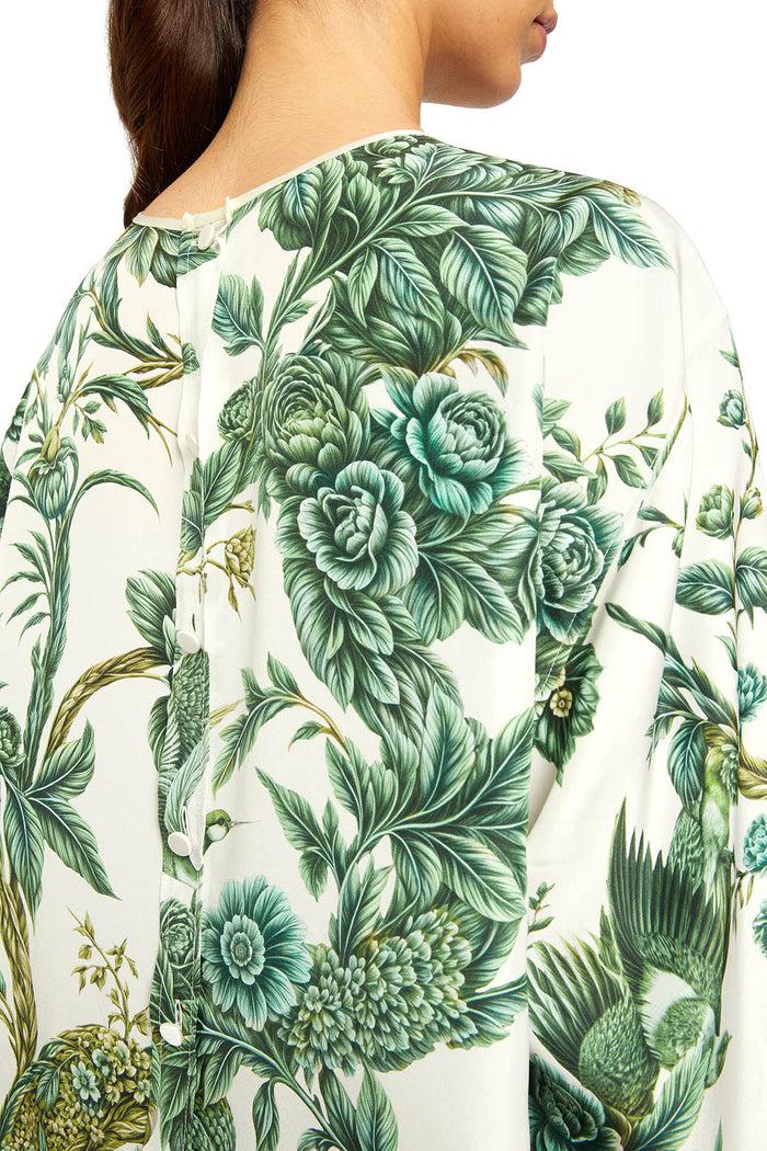 F.r.s. For Restless Sleepers ALCIBIA DRESSES Painted Leaves Green