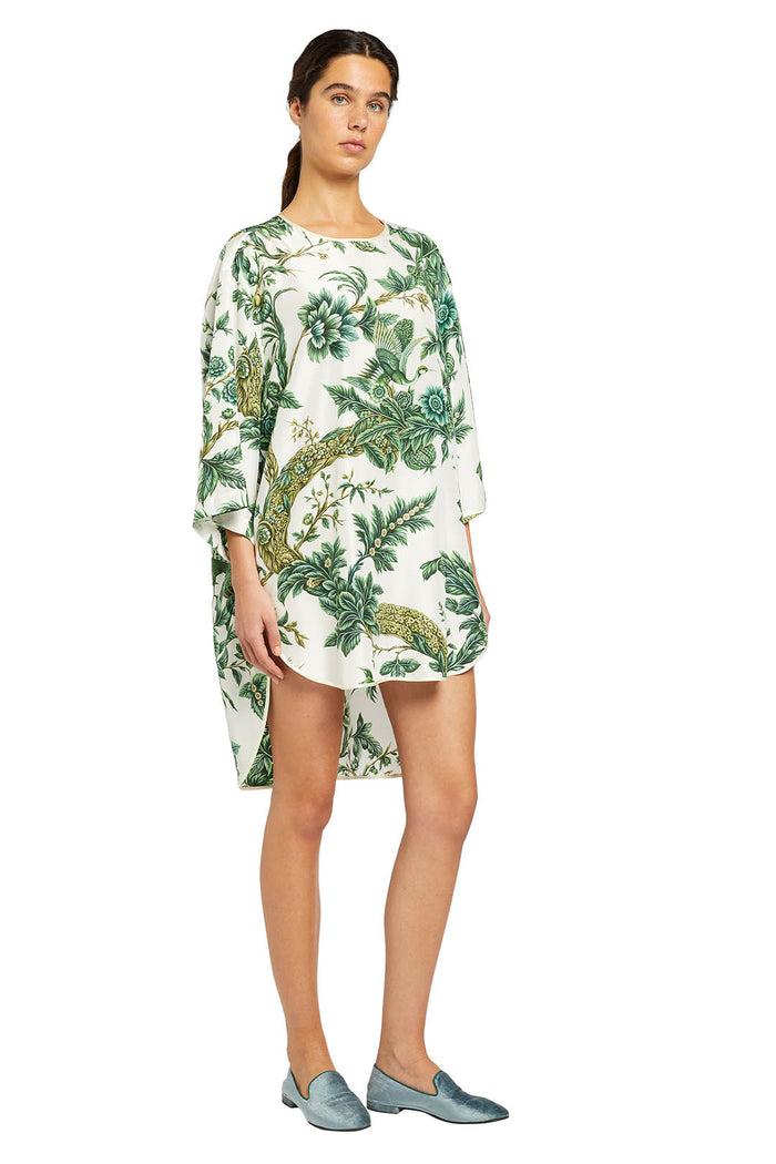 f.r.s. for restless sleepers ALCIBIA DRESSES Painted leaves green