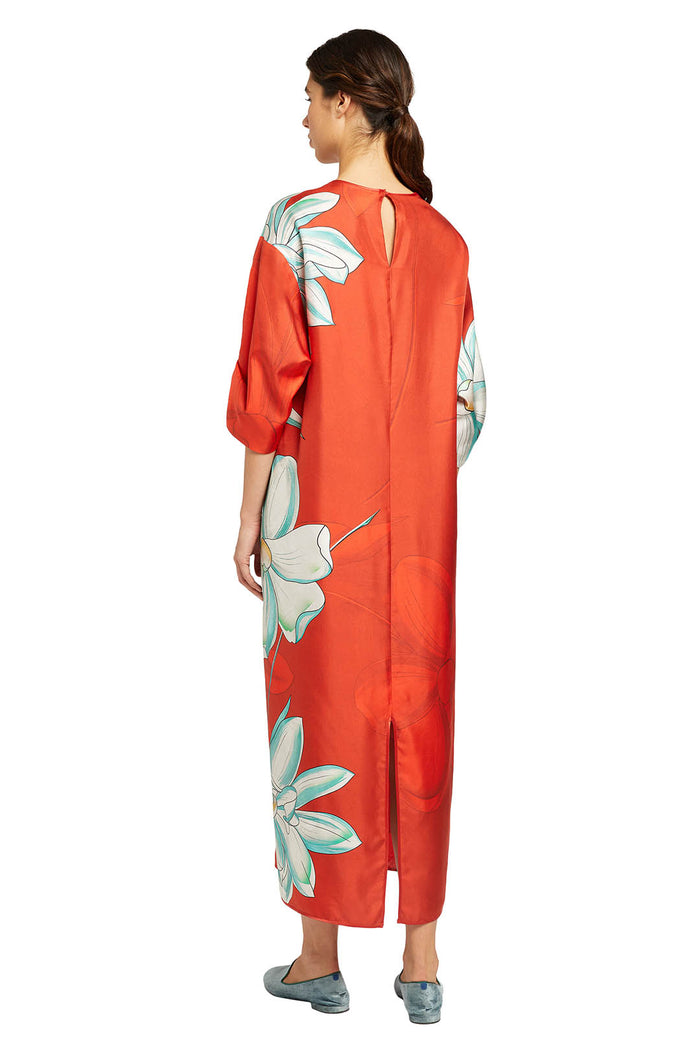 F.r.s. For Restless Sleepers ANTANDRA DRESSES Painted Leaves Red