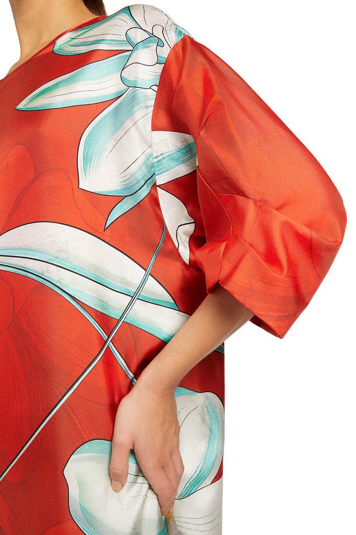 F.r.s. For Restless Sleepers ANTANDRA DRESSES Painted Leaves Red