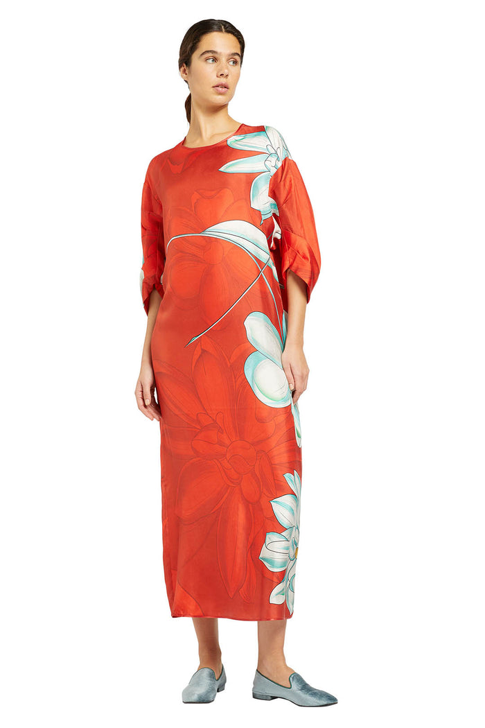 f.r.s. for restless sleepers ANTANDRA DRESSES Painted leaves red