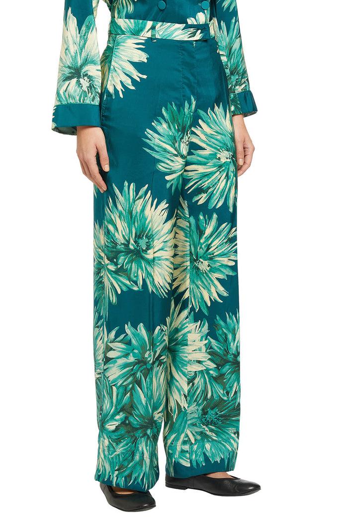f.r.s. for restless sleepers ARCHE PANTS Teal branches