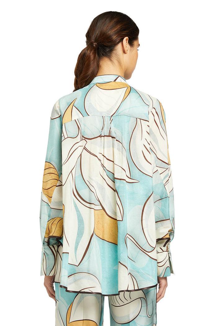 F.r.s. For Restless Sleepers ARETO SHIRTS Painted Leaves Blue