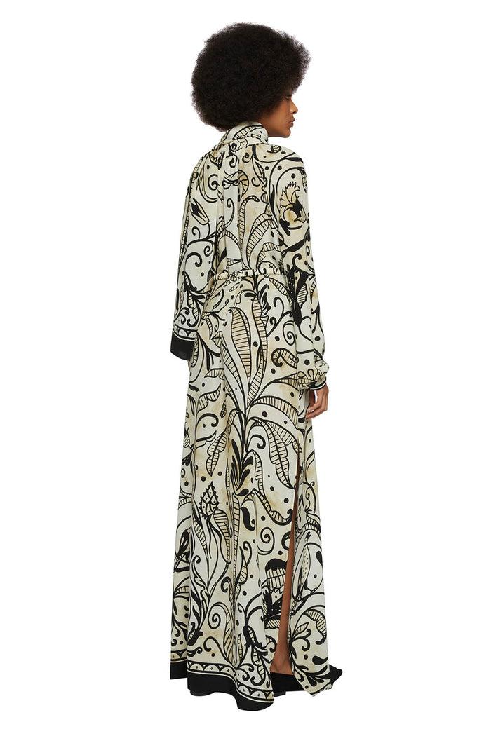 F.r.s. For Restless Sleepers ASTREA DRESSES Nineteen Century Ramages Ivory Black