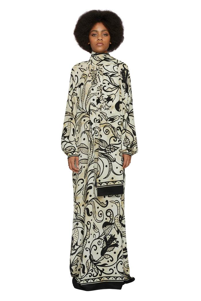 f.r.s. for restless sleepers ASTREA DRESSES Nineteen century ramages ivory black