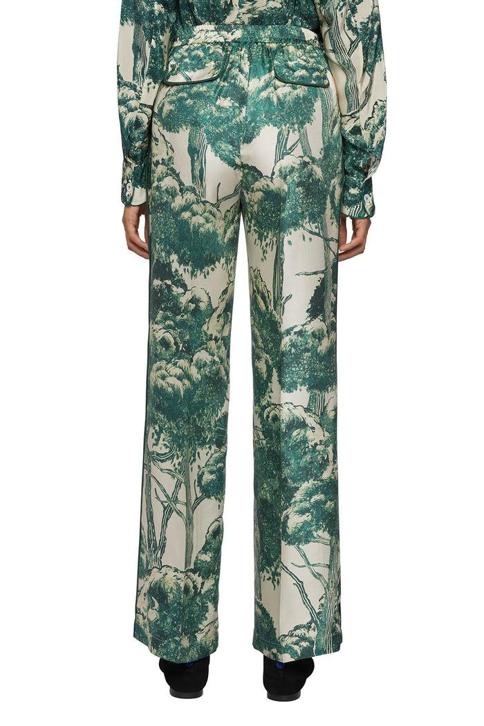 F.r.s. For Restless Sleepers ATTI PANTS Pictorial Trees Ivory Green