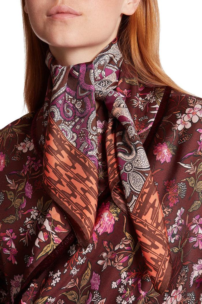 F.r.s. For Restless Sleepers CARRÉ 70 ACCESSORIES Cat And Snakes Paisley Brown