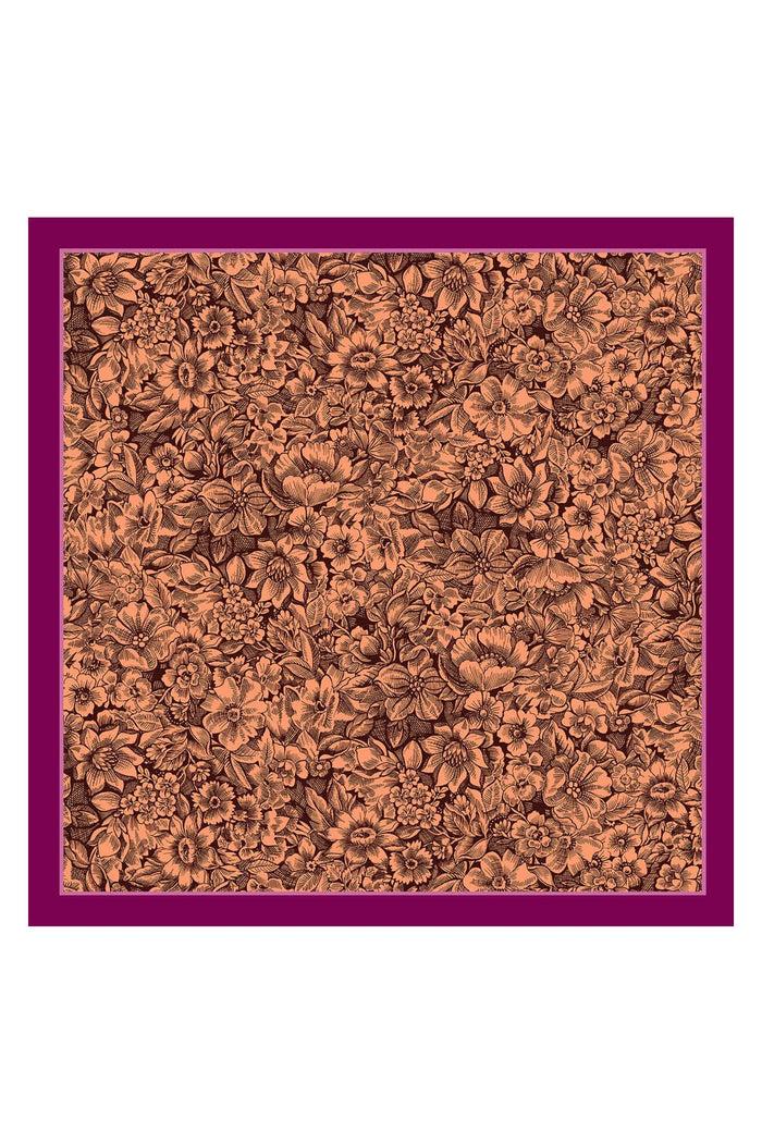 f.r.s. for restless sleepers CARRÉ 70 ACCESSORIES Monochrome flowers orange