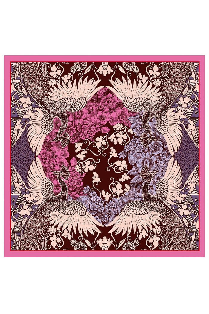 f.r.s. for restless sleepers CARRÉ 70 ACCESSORIES Peacokcs brown/pink/light blue