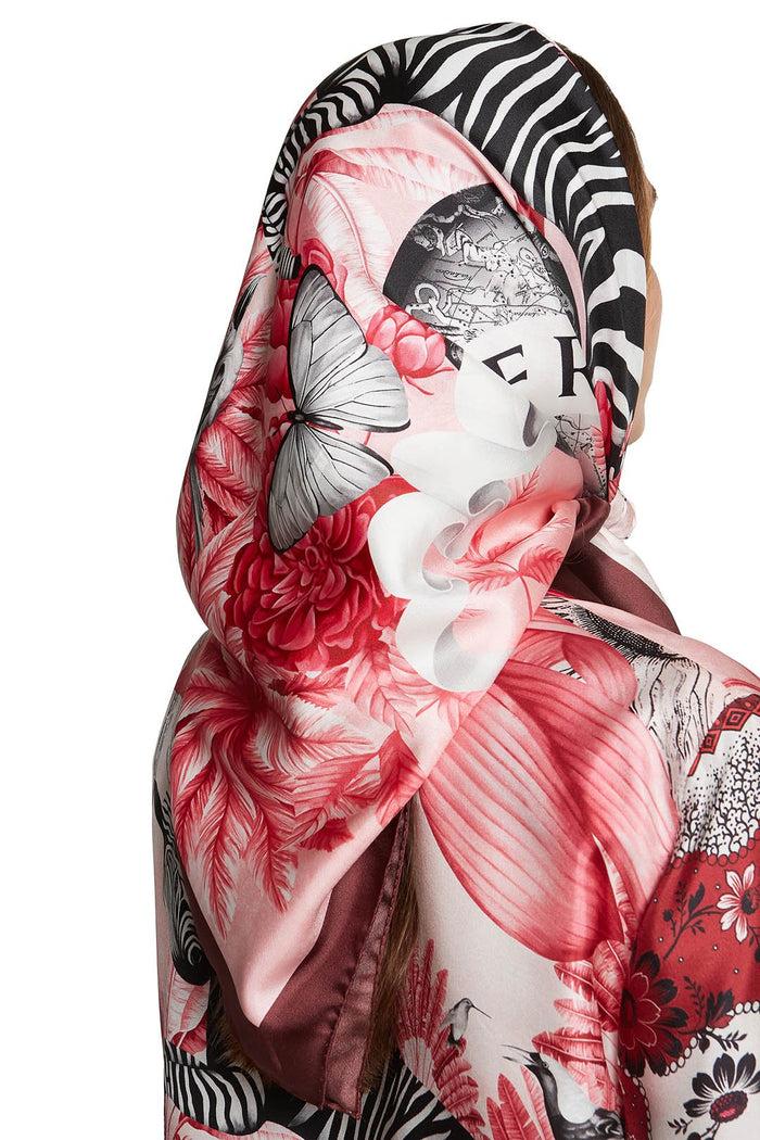 F.r.s. For Restless Sleepers CARRÉ 90 ACCESSORIES Jungle Zebra Pink