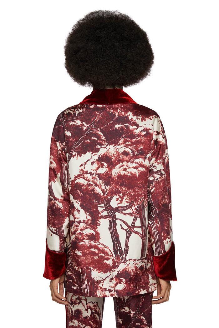 F.r.s. For Restless Sleepers CLIMENE JACKETS Pictorial Trees Ivory Bordeaux