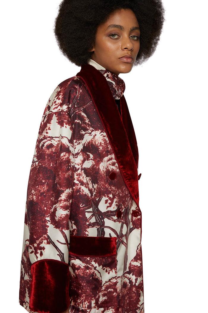F.r.s. For Restless Sleepers CLIMENE JACKETS Pictorial Trees Ivory Bordeaux