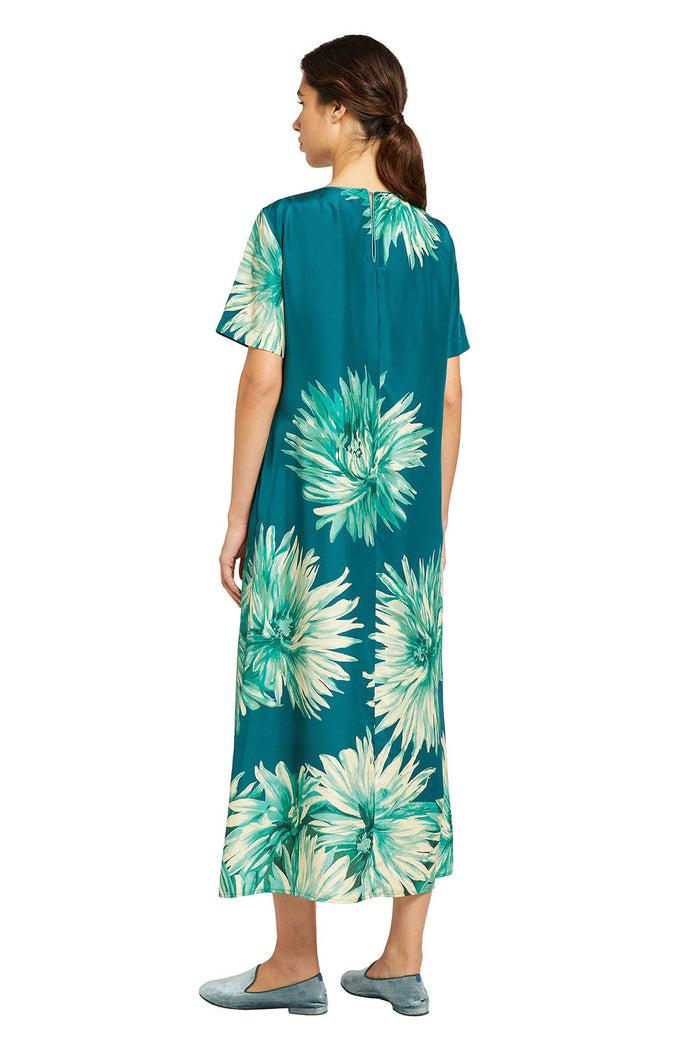 F.r.s. For Restless Sleepers CRISO DRESSES Teal Dahlias