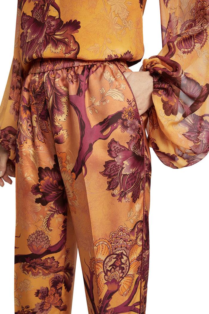 F.r.s. For Restless Sleepers DORIDE PANTS Flowers Orange