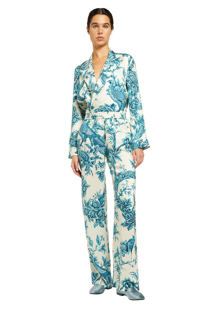 F.r.s. For Restless Sleepers DORIDE PANTS Teal Branches
