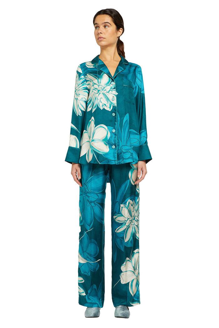 F.r.s. For Restless Sleepers DORIDE PANTS Teal Flowers