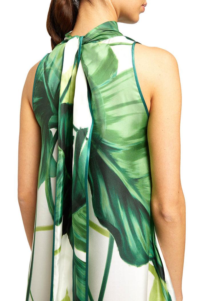F.r.s. For Restless Sleepers EDILOGO DRESSES Painted Leaves Green