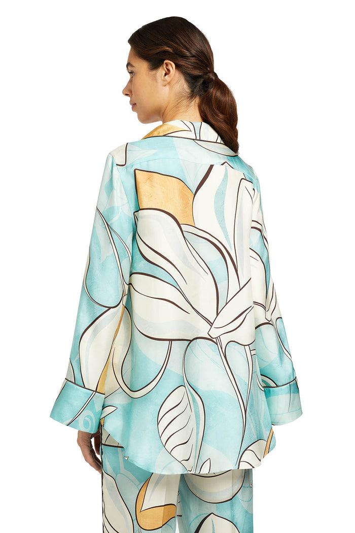 F.r.s. For Restless Sleepers EMERA SHIRTS Painted Leaves Blue