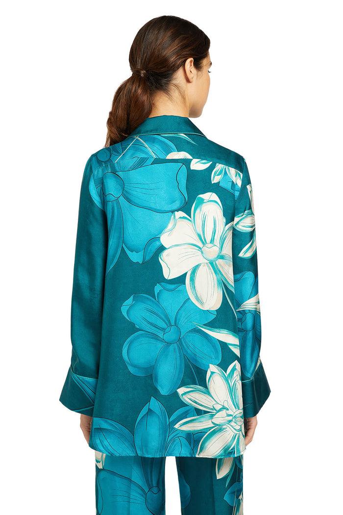 F.r.s. For Restless Sleepers EMERA SHIRTS Teal Flowers