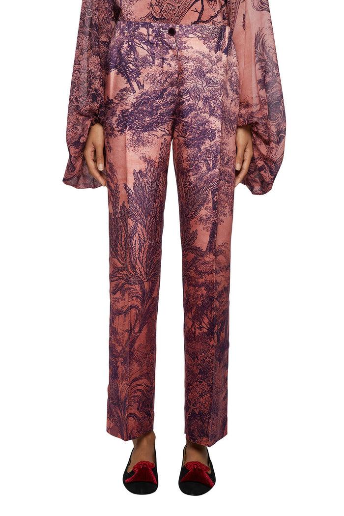 f.r.s. for restless sleepers ETERE PANTS Baroque forest pink black