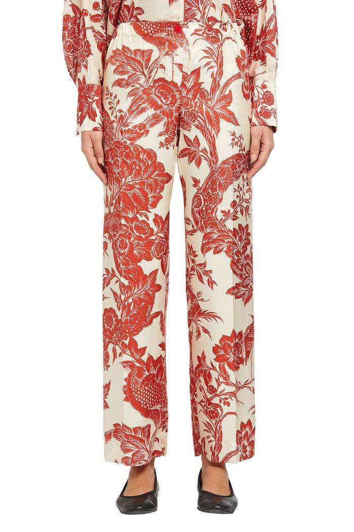 f.r.s. for restless sleepers ETERE PANTS Red branches
