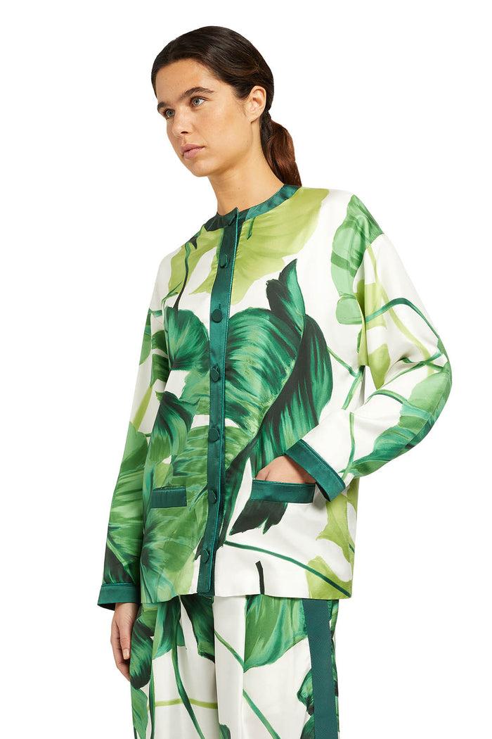 f.r.s. for restless sleepers LIGEA SHIRTS Painted leaves green