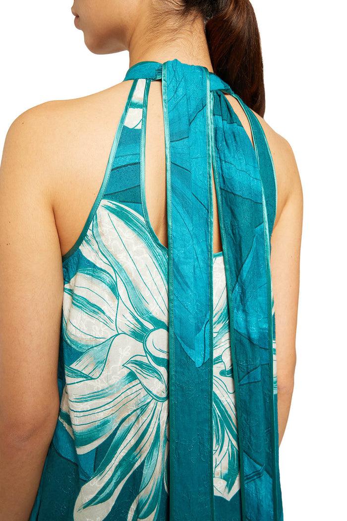 F.r.s. For Restless Sleepers MELICERTE DRESSES Teal Flowers