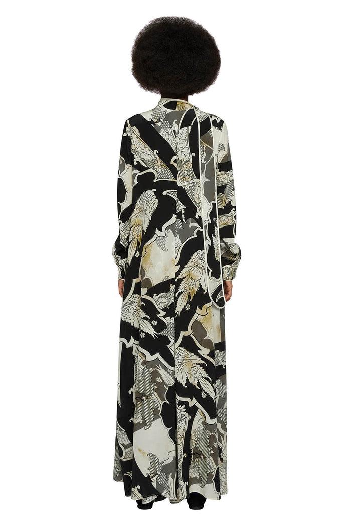 F.r.s. For Restless Sleepers NETTUNO DRESSES Ornamental Ramages Ivory Black