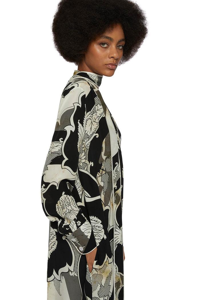 F.r.s. For Restless Sleepers NETTUNO DRESSES Ornamental Ramages Ivory Black