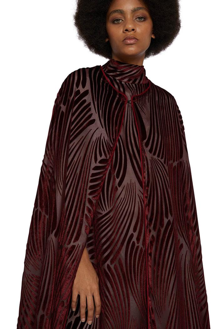 F.r.s. For Restless Sleepers PANNICHI COATS Geometric Velvet Bordeaux