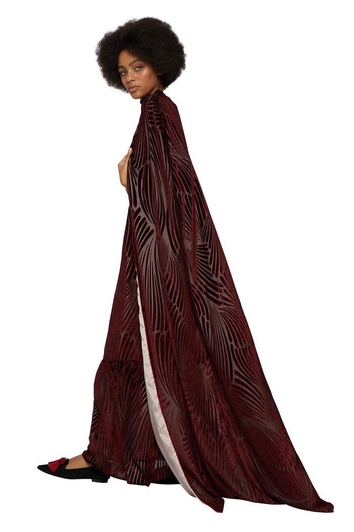 F.r.s. For Restless Sleepers PANNICHI COATS Geometric Velvet Bordeaux