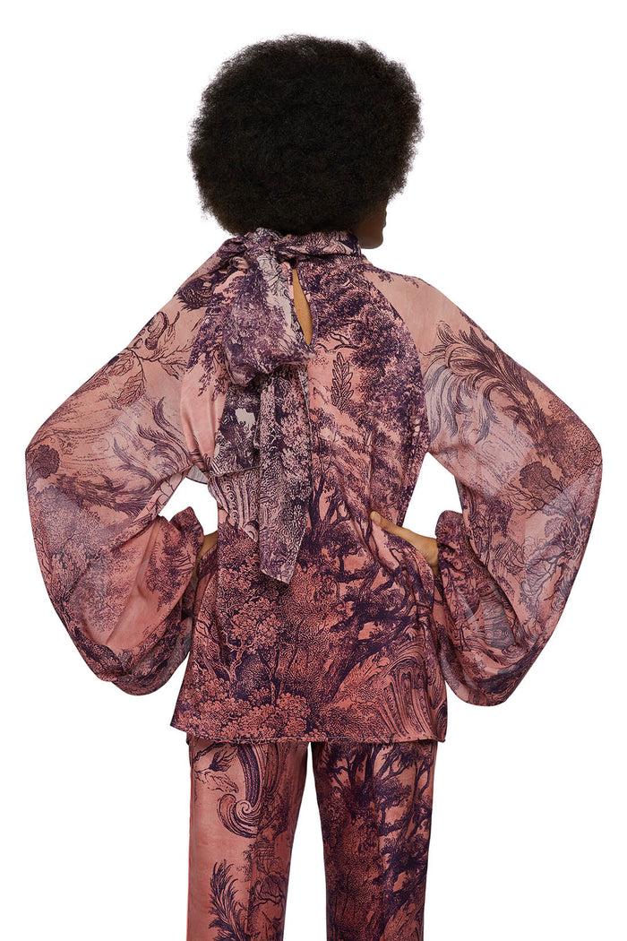 F.r.s. For Restless Sleepers POLIMNIA SHIRTS Baroque Forest Pink Black