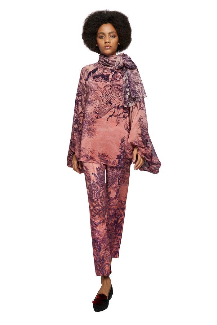 F.r.s. For Restless Sleepers POLIMNIA SHIRTS Baroque Forest Pink Black