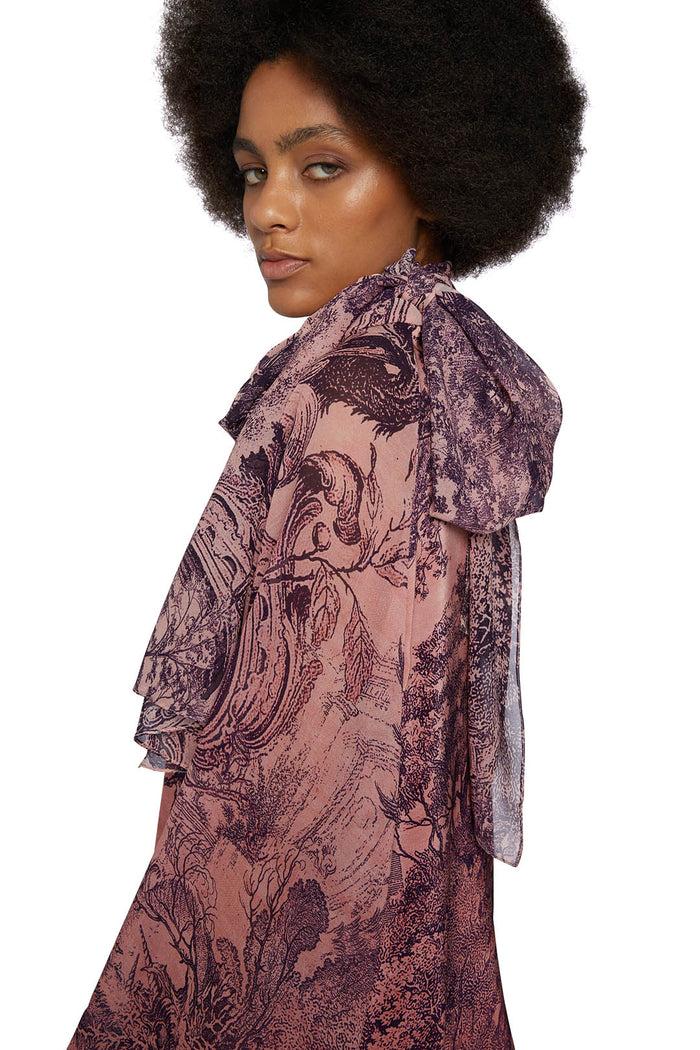 F.r.s. For Restless Sleepers POLIMNIA SHIRTS Baroque Forest Pink Black