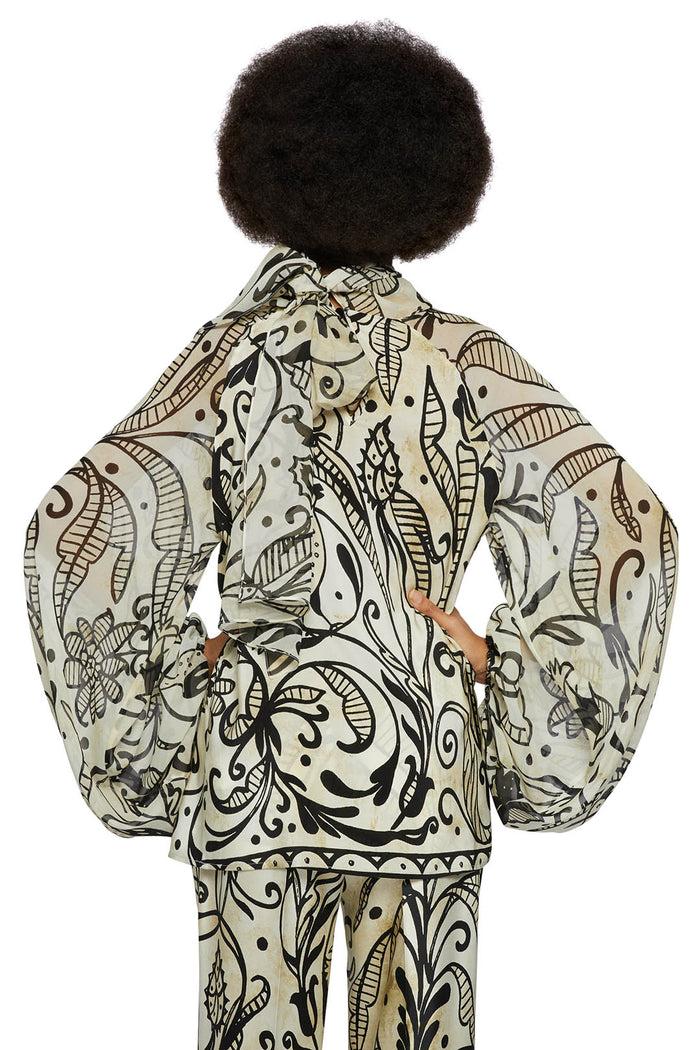 F.r.s. For Restless Sleepers POLIMNIA SHIRTS Nineteen Century Ramages Ivory Black