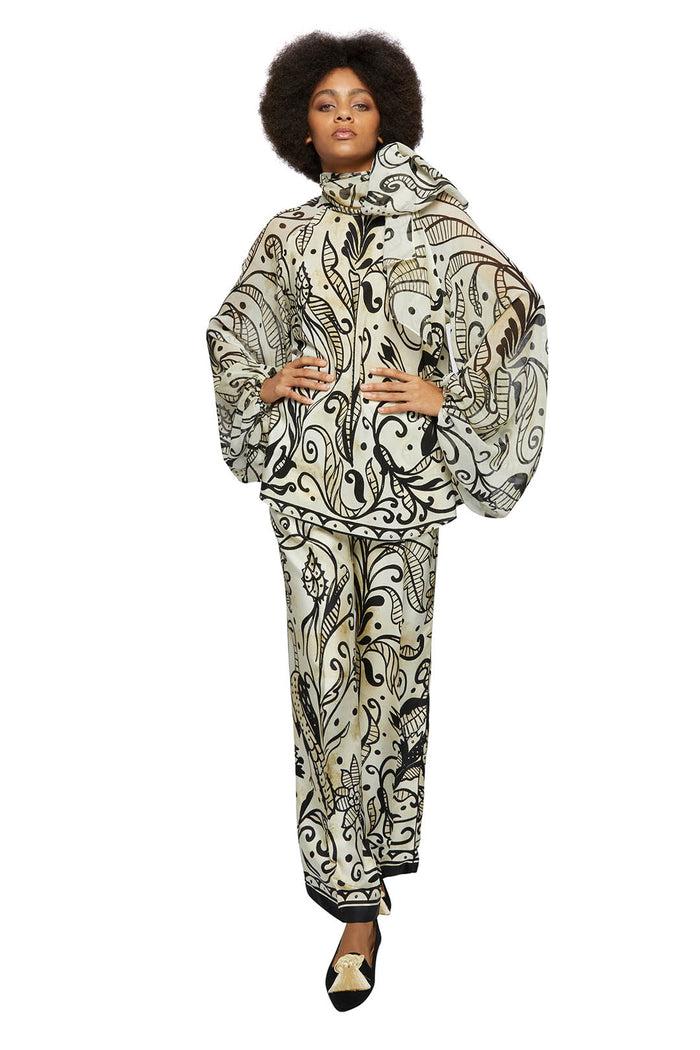 F.r.s. For Restless Sleepers POLIMNIA SHIRTS Nineteen Century Ramages Ivory Black