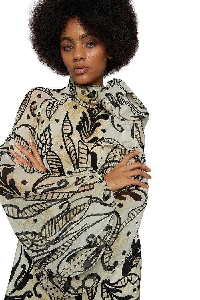 F.r.s. For Restless Sleepers POLIMNIA SHIRTS Nineteen Century Ramages Ivory Black