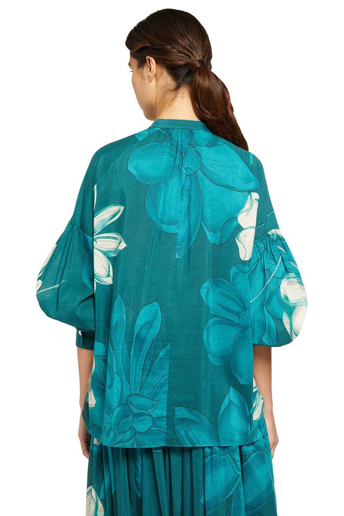 F.r.s. For Restless Sleepers TALESTRI SHIRTS Teal Flowers