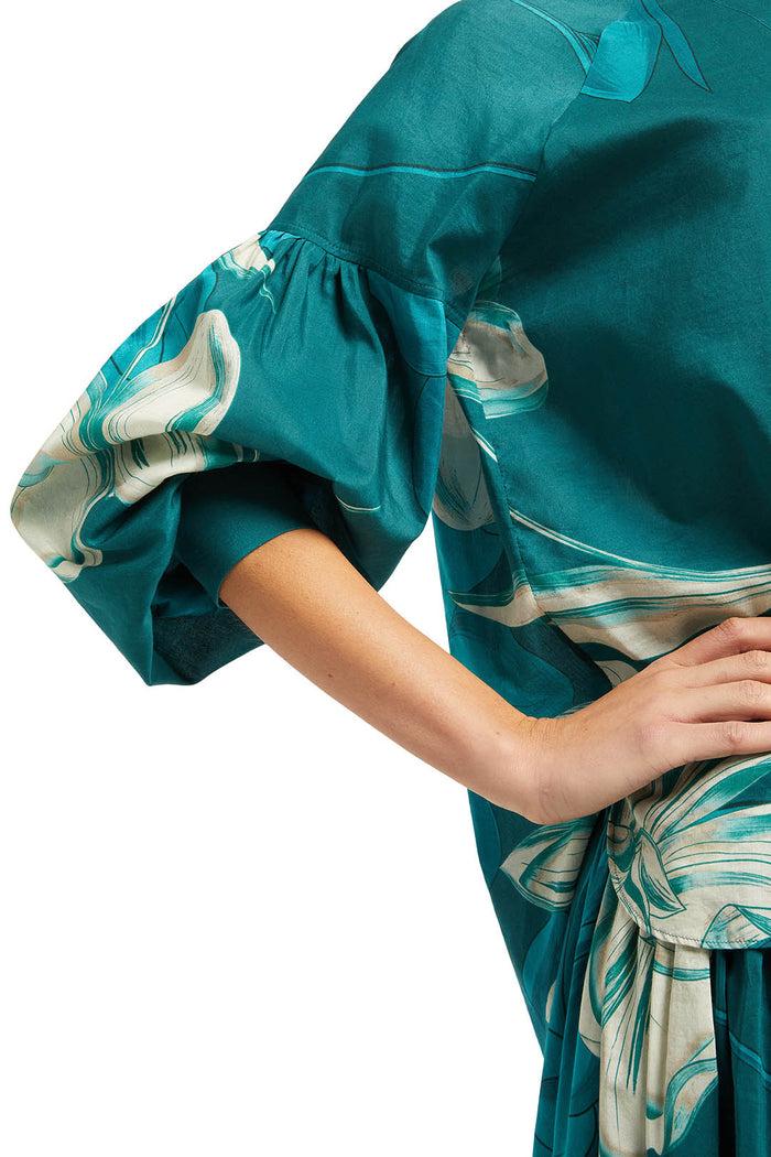 F.r.s. For Restless Sleepers TALESTRI SHIRTS Teal Flowers