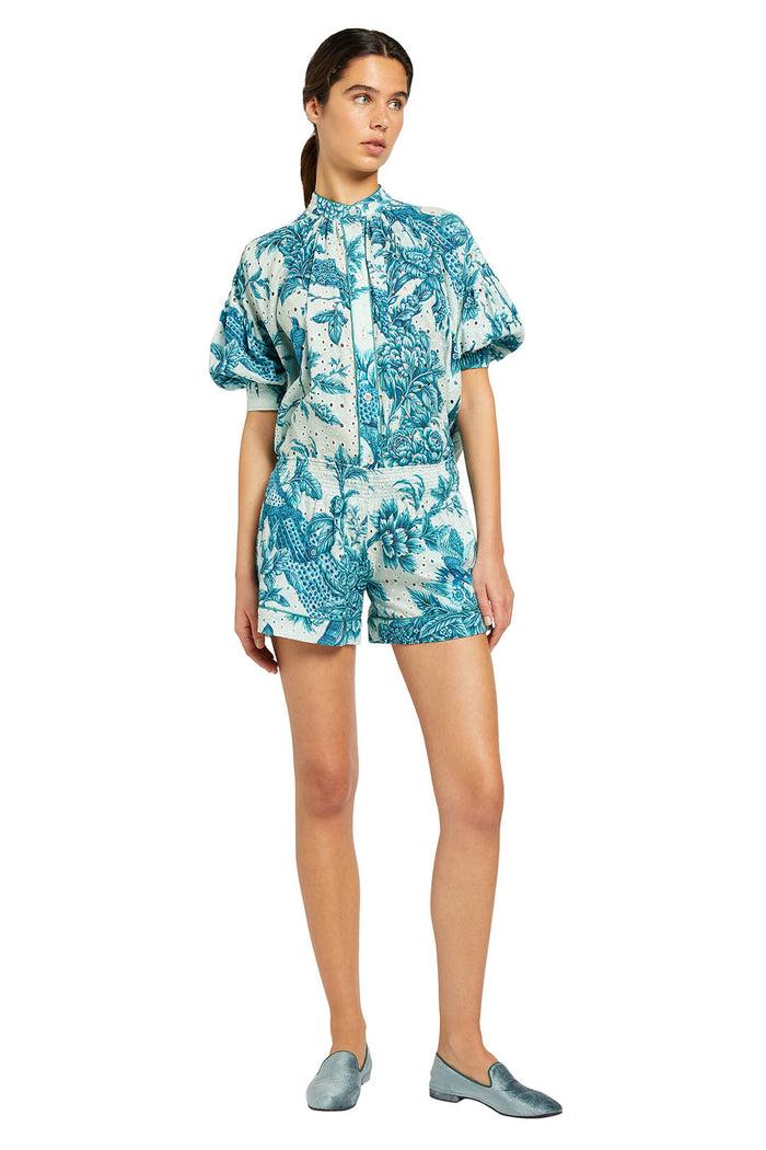F.r.s. For Restless Sleepers TOANTE SHORTS Teal Branches