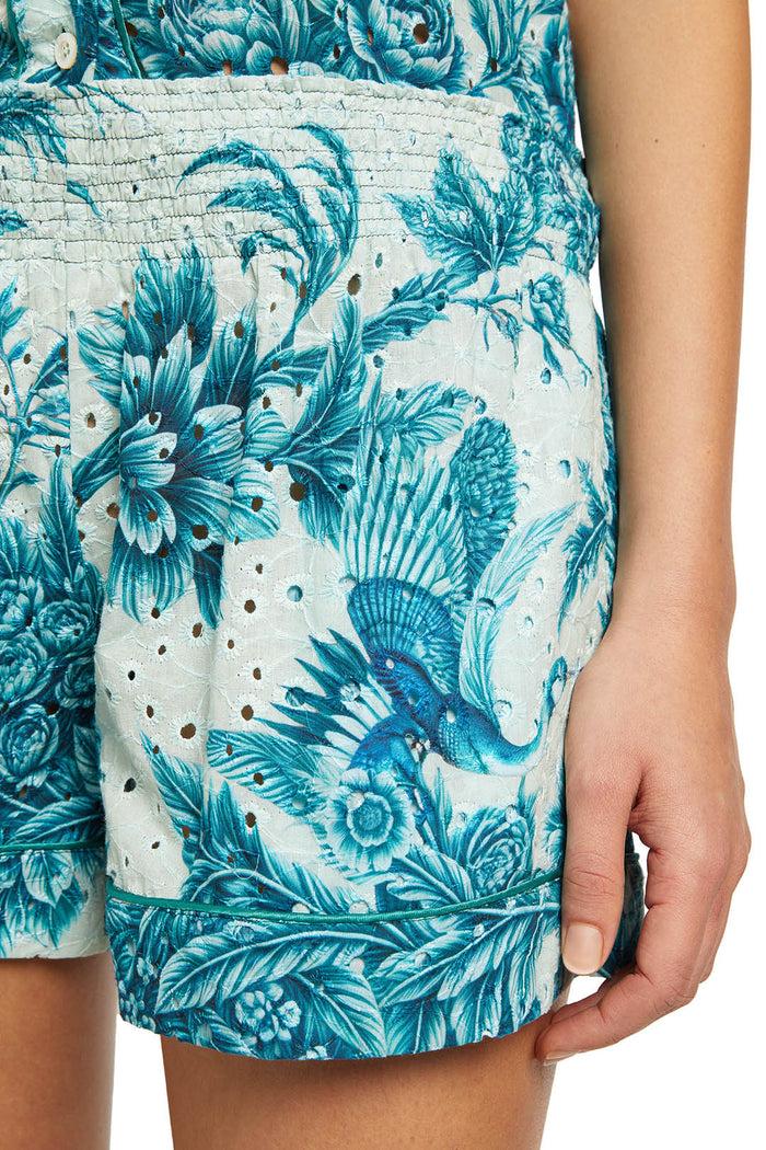 F.r.s. For Restless Sleepers TOANTE SHORTS Teal Branches