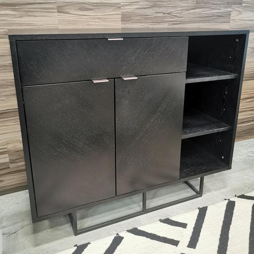 f2 Myles Cabinet in Black Oak LIVING