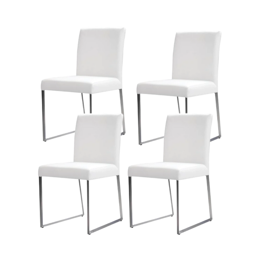 f2 Tate Dining Chair Set in White DINING