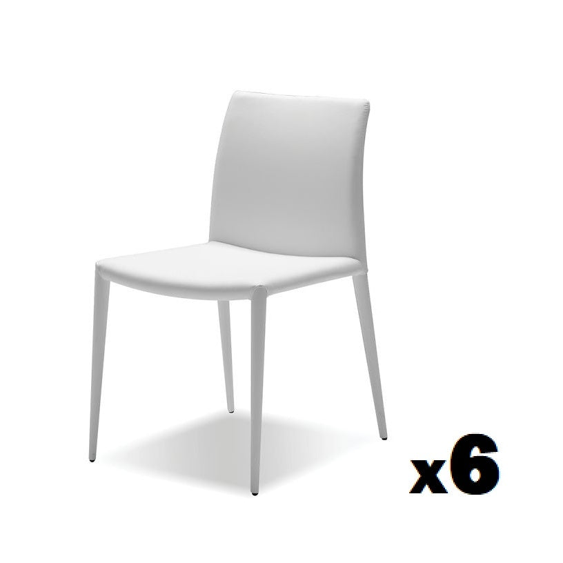 f2 Zeno Dining Chair Set in White DINING