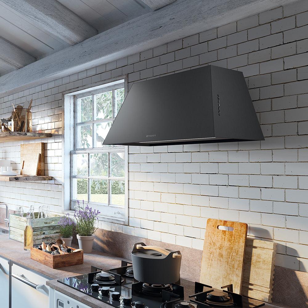 Faber Chloe 36" Range Hood Painted Black 600 CFM