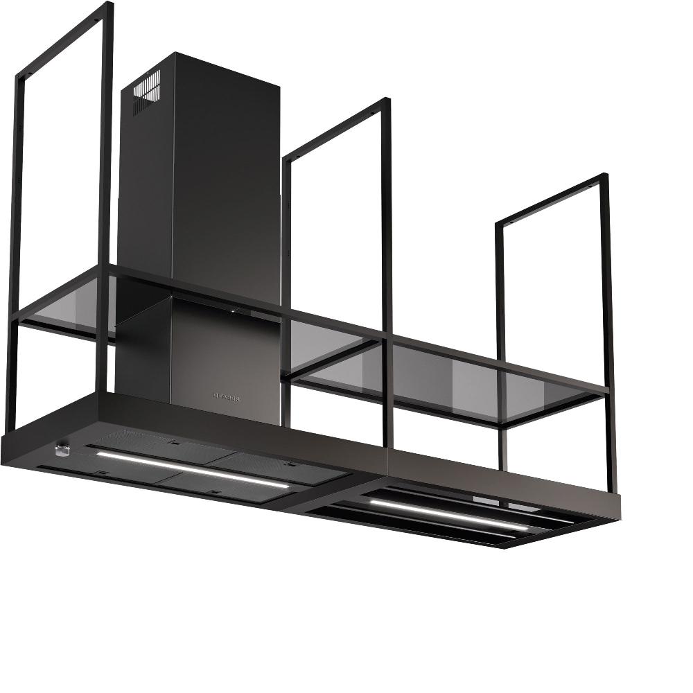 faber T-Shelf 70" Range Hood Matte Black 600 CFM