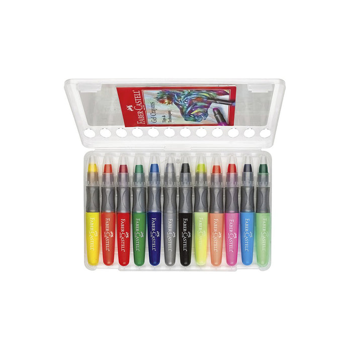 Faber Castell 12 Gel Crayons In Storage Case - #14592 Crayons