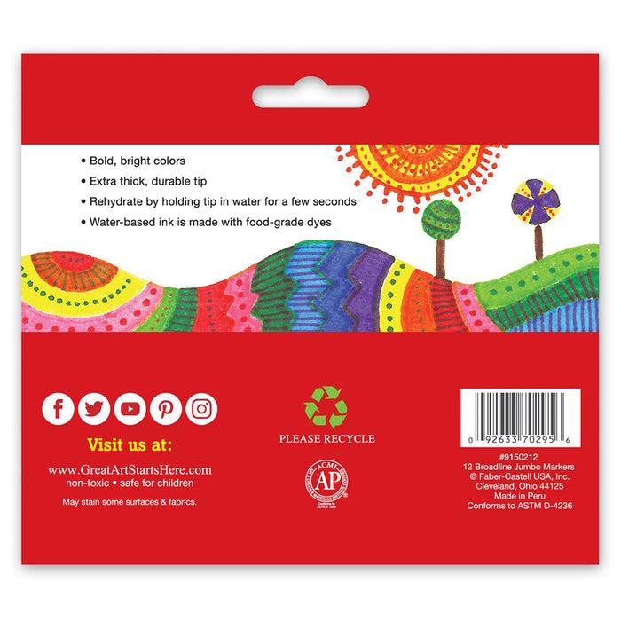 Faber Castell 12 Jumbo Broadline Markers - #9150212 Markers