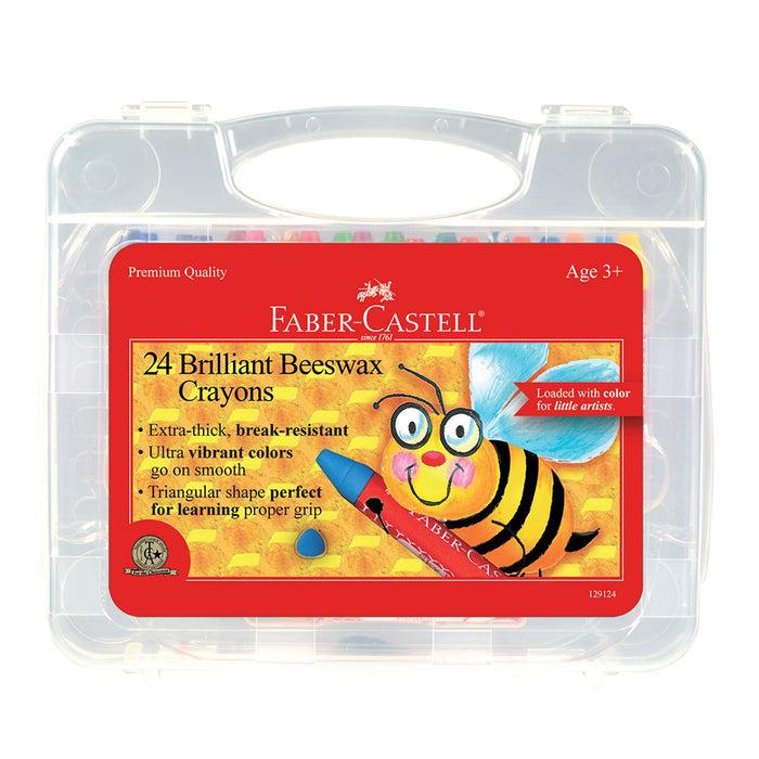 Faber Castell 24 Brilliant Beeswax Crayons In Storage Case - #129124 Crayons